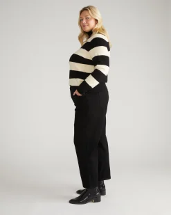 Donna High Rise Curve Straight Leg Jeans 27 Inch Jet Black