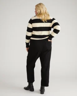 Donna High Rise Curve Straight Leg Jeans 27 Inch Jet Black
