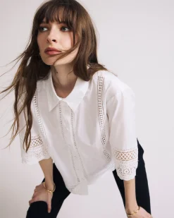Dora Cotton Poplin Blouse White