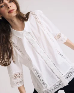 Dora Cotton Poplin Blouse White