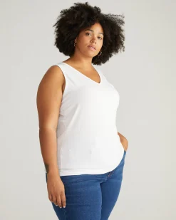 Double V Tank White