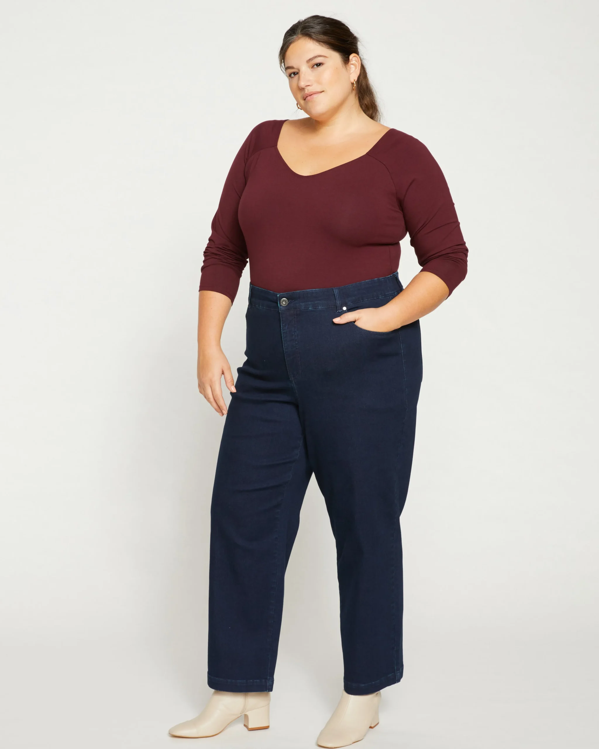 Elastic Waist Weekend Jeans Dark Indigo