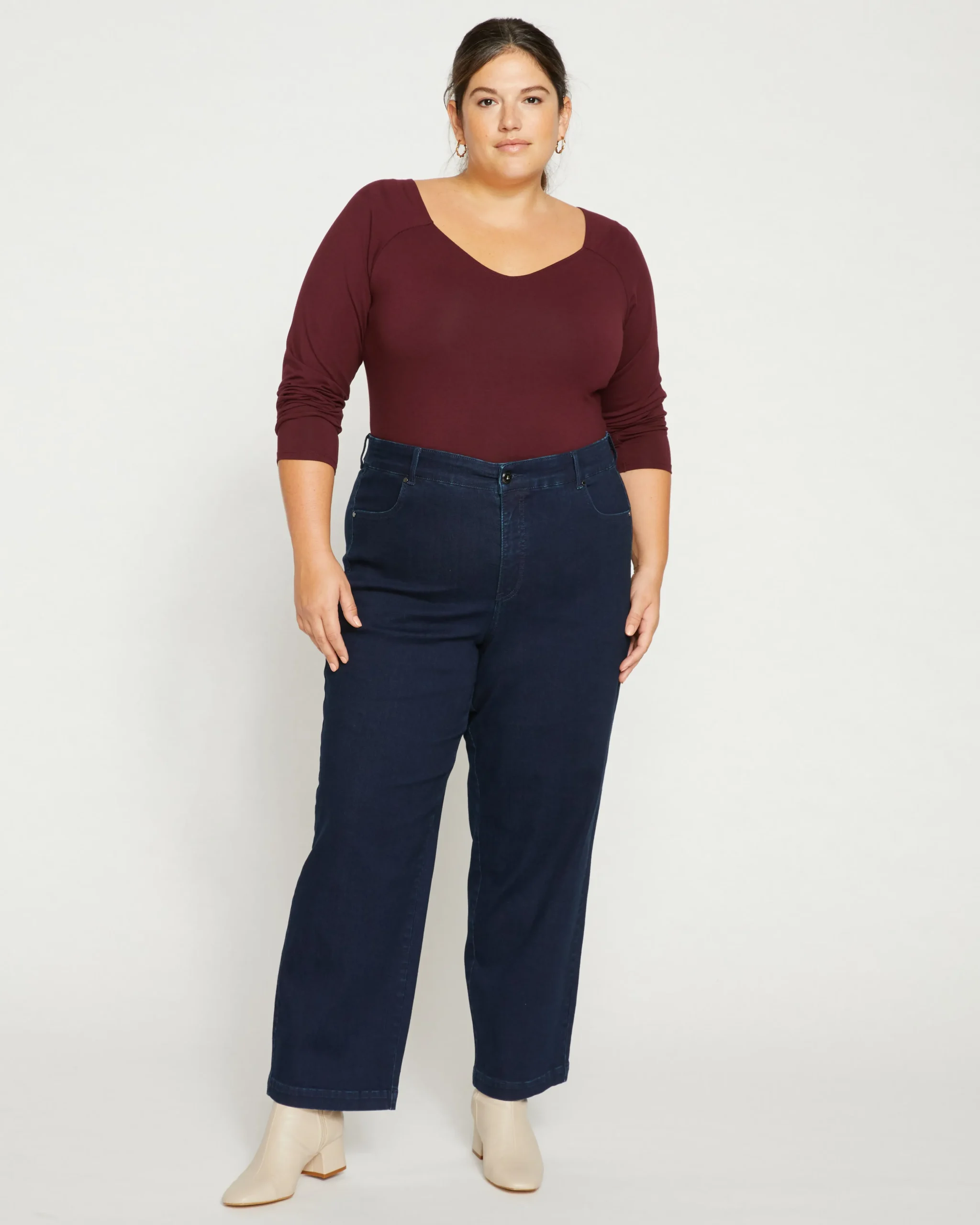 Elastic Waist Weekend Jeans Dark Indigo