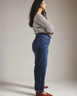 Elastic Waist Weekend Jeans True Blue