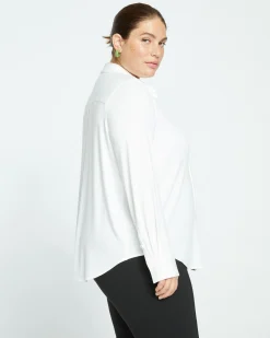 Elbe Liquid Jersey Shirt Classic Fit White