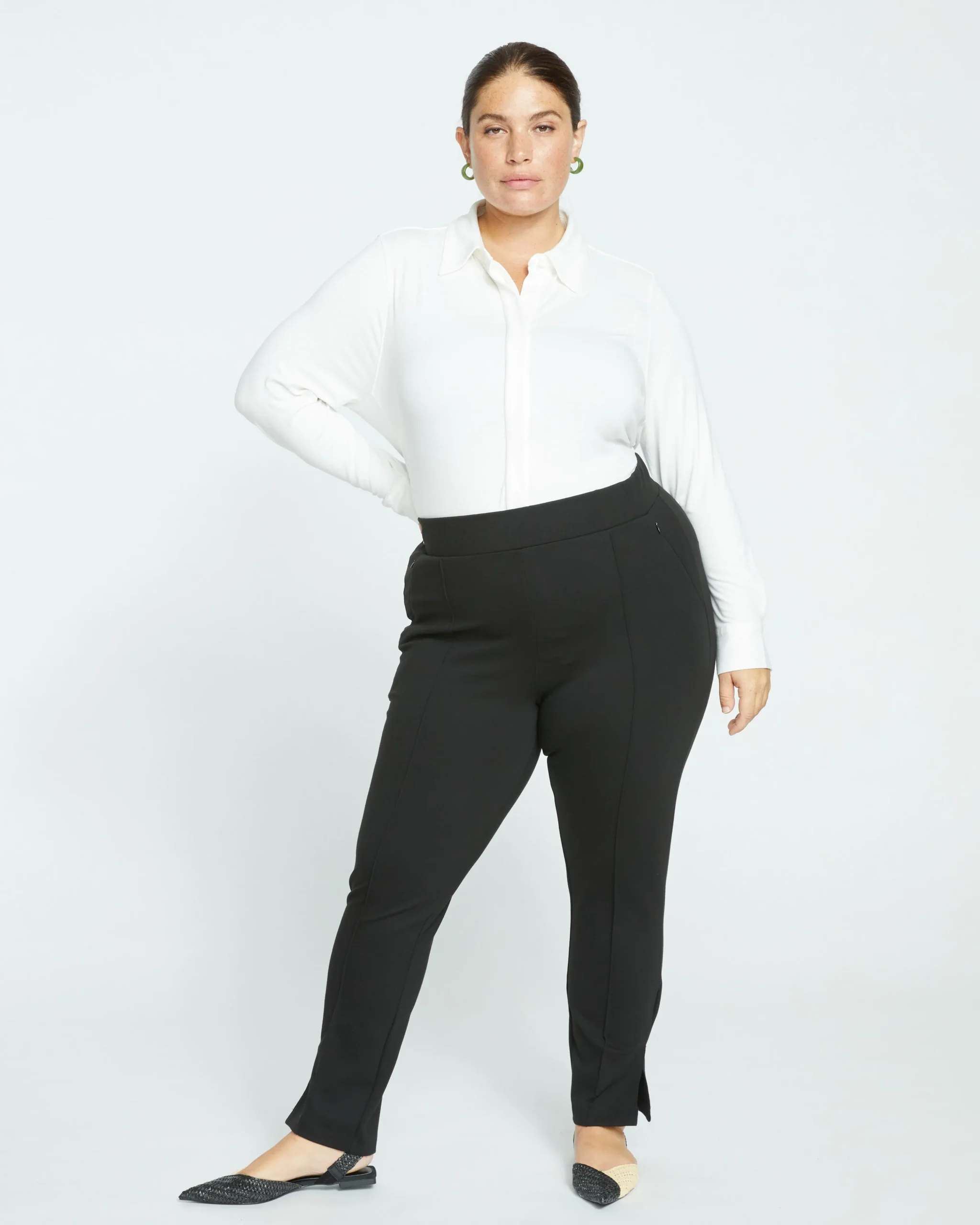 Elbe Liquid Jersey Shirt Classic Fit White
