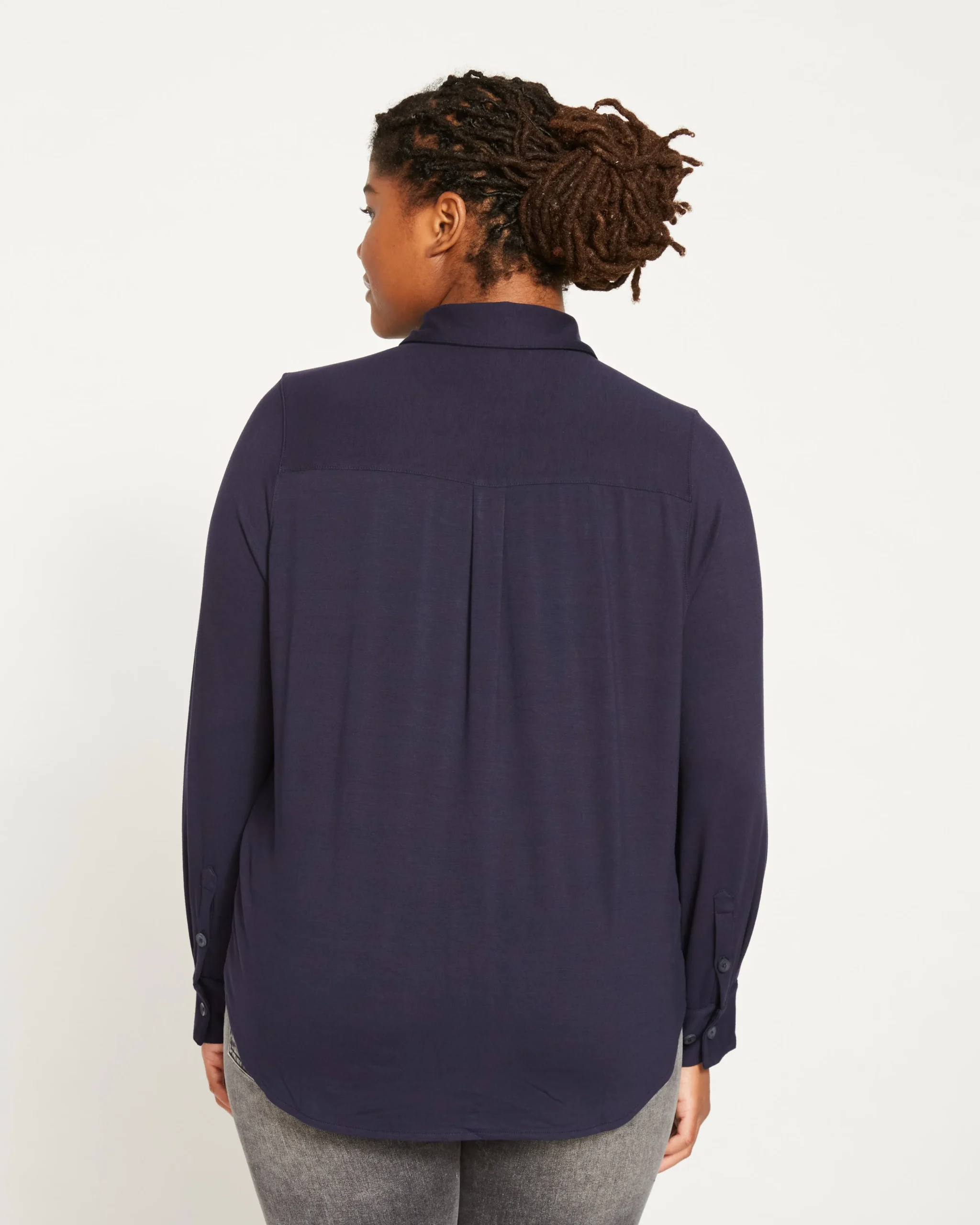 Elbe Liquid Jersey Shirt Classic Fit Midnight