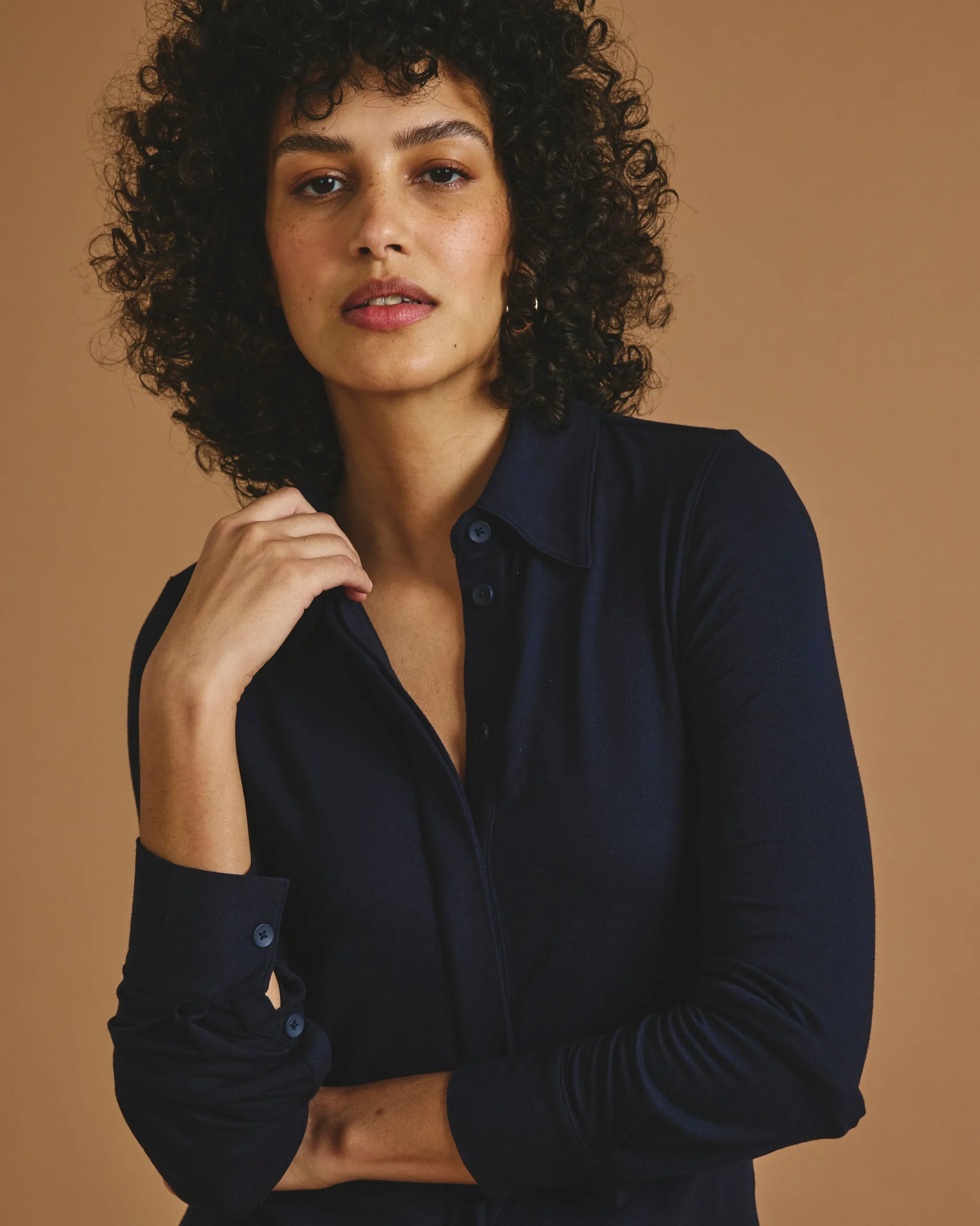 Elbe Liquid Jersey Shirt Classic Fit Midnight