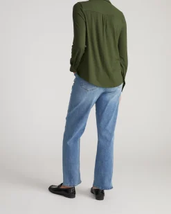Elbe Liquid Jersey Shirt Classic Fit Coratina Green