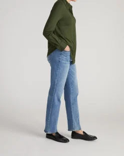 Elbe Liquid Jersey Shirt Classic Fit Coratina Green