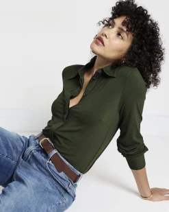 Elbe Liquid Jersey Shirt Classic Fit Coratina Green