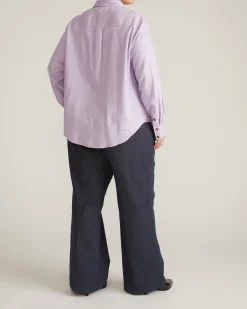 Elbe Stretch Linen Blend Shirt Orchid