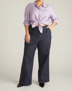 Elbe Stretch Linen Blend Shirt Orchid