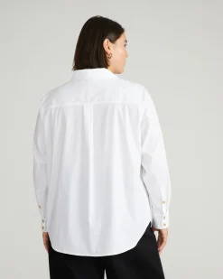 Elbe Stretch Poplin Shirt Classic Fit White