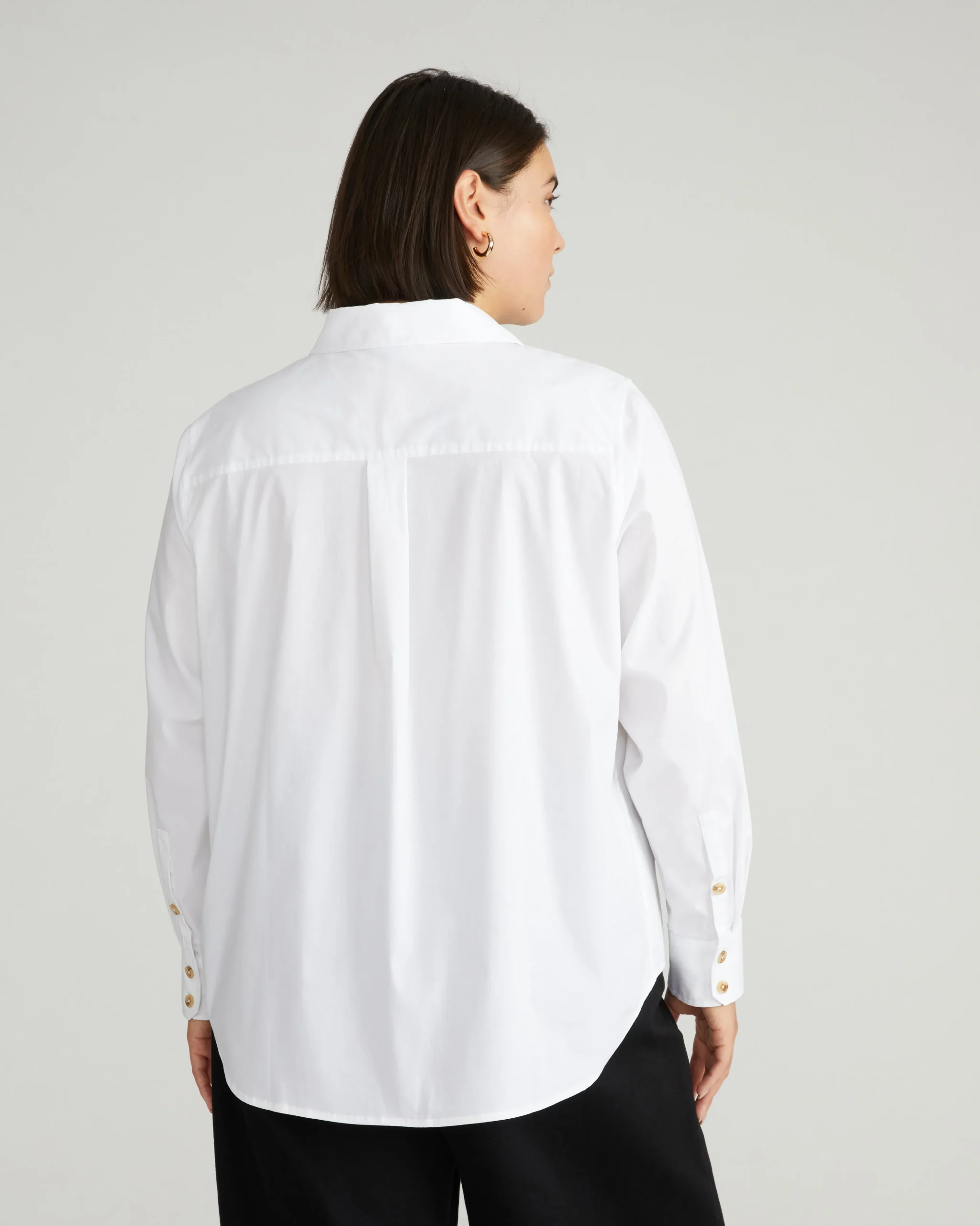 Elbe Stretch Poplin Shirt Classic Fit White
