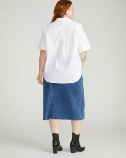 Elbe Stretch Poplin Short Sleeve Shirt White