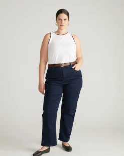 Ella High Rise Straight Leg Jeans Balearic Blue