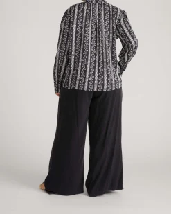 Endora Stretch Cupro Blouse Florentine Print