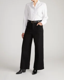 Endora Stretch Cupro Blouse White