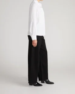 Endora Stretch Cupro Blouse White