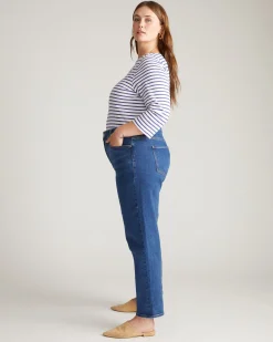 Etta High Rise Straight Leg Jeans 31 Inch Aged Indigo