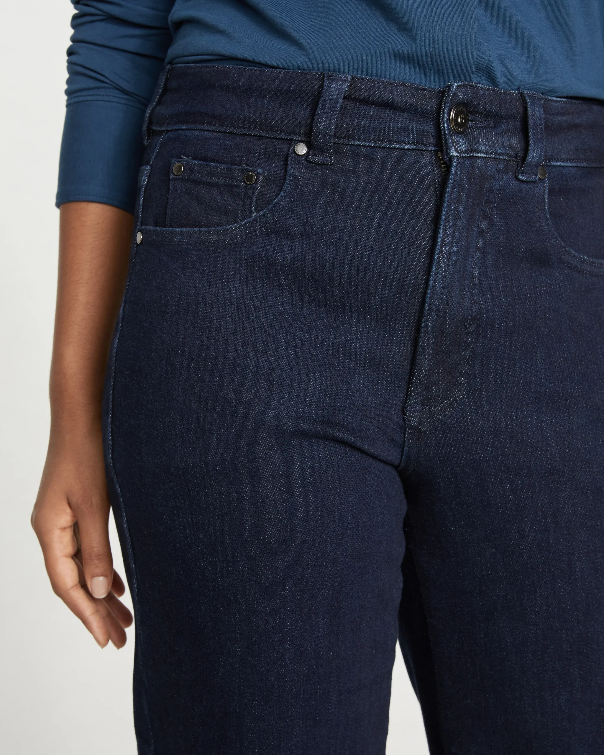 Etta High Rise Straight Leg Jeans 31 Inch Dark Indigo