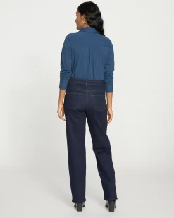Etta High Rise Straight Leg Jeans 31 Inch Dark Indigo