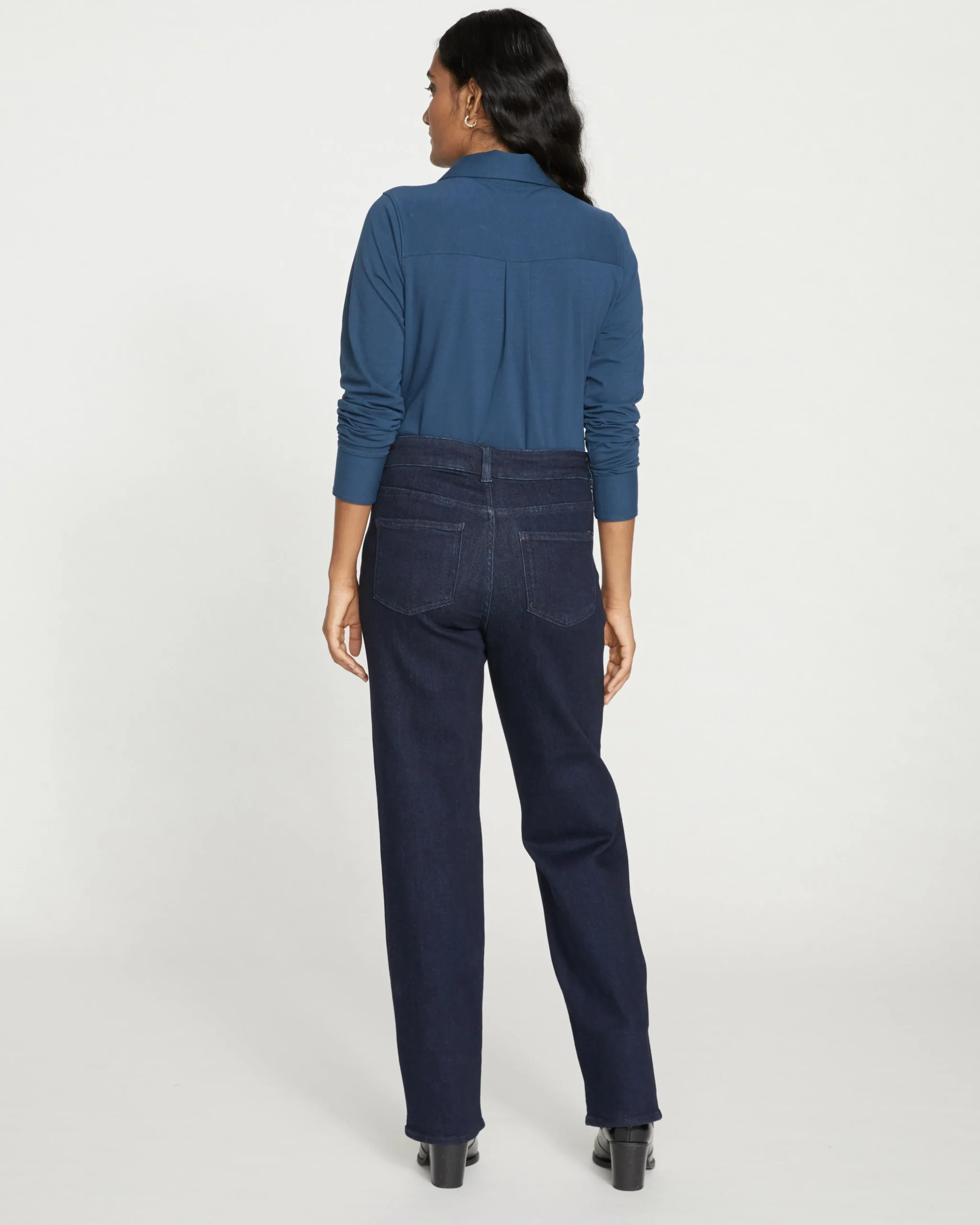 Etta High Rise Straight Leg Jeans 31 Inch Dark Indigo