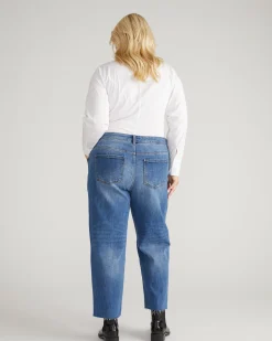 Etta High Rise Straight Leg Jeans 28 Inch Camden Blue