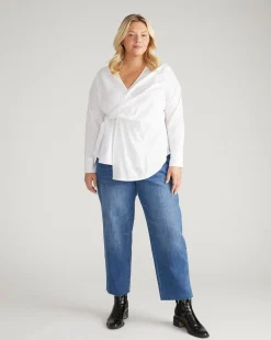 Etta High Rise Straight Leg Jeans 28 Inch Camden Blue
