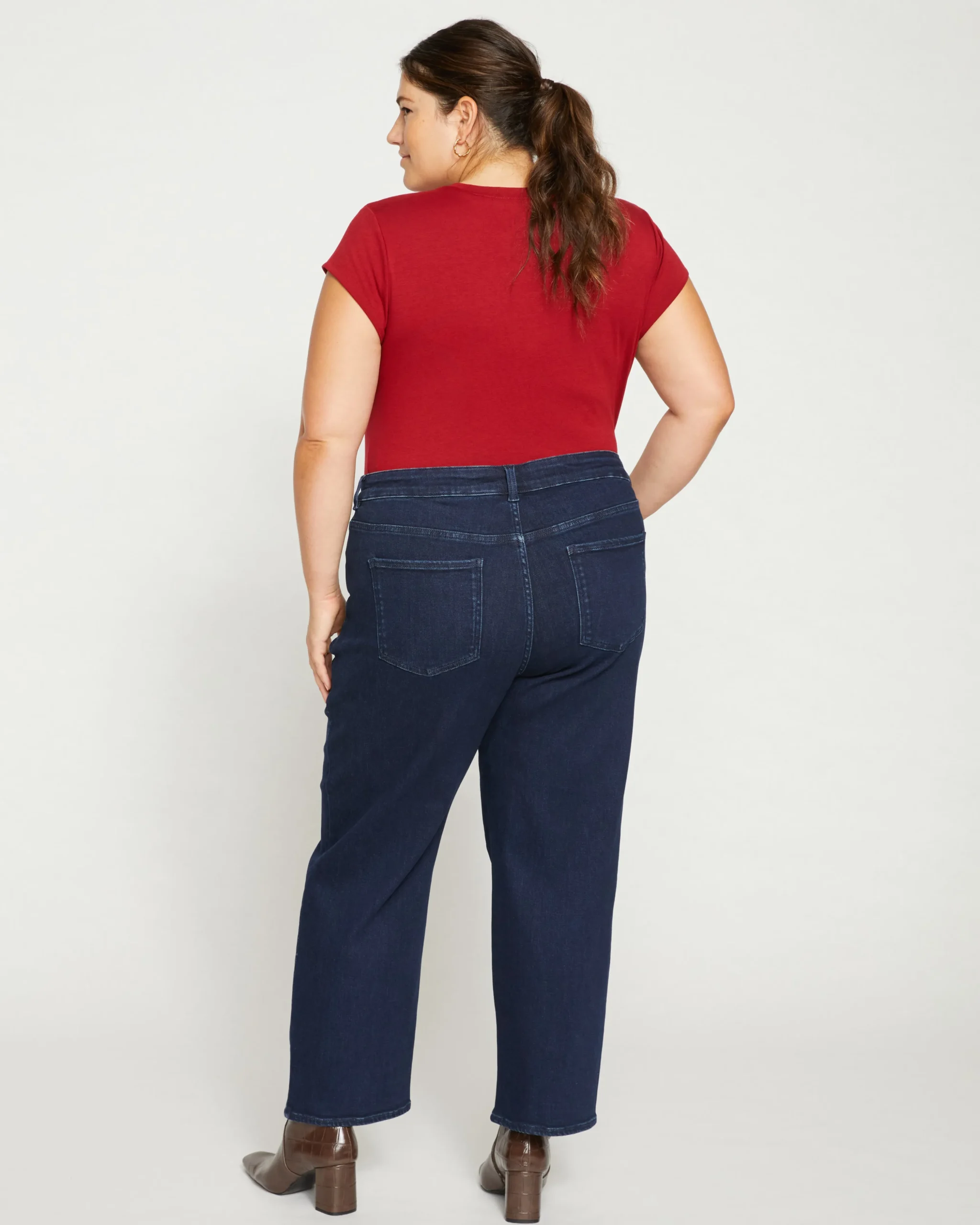 Etta High Rise Straight Leg Jeans 28 Inch Dark Indigo