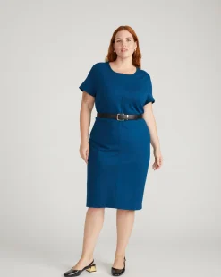 Executive Ponte Dress Deep Teal