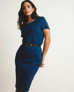 Executive Ponte Dress Deep Teal