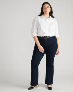 Farrah High Rise Flared Jeans Dark Indigo
