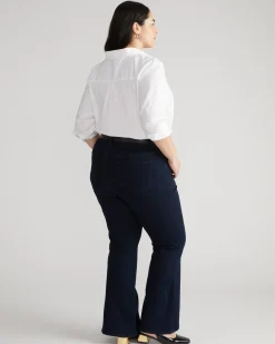 Farrah High Rise Flared Jeans Dark Indigo