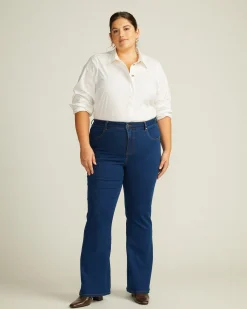 Farrah High Rise Flared Jeans Pure Blue