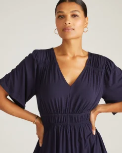 Flora Liquid Jersey Top Midnight