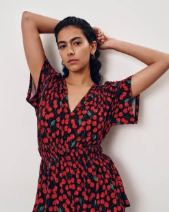 Flora Liquid Jersey Top Very Cherry Print