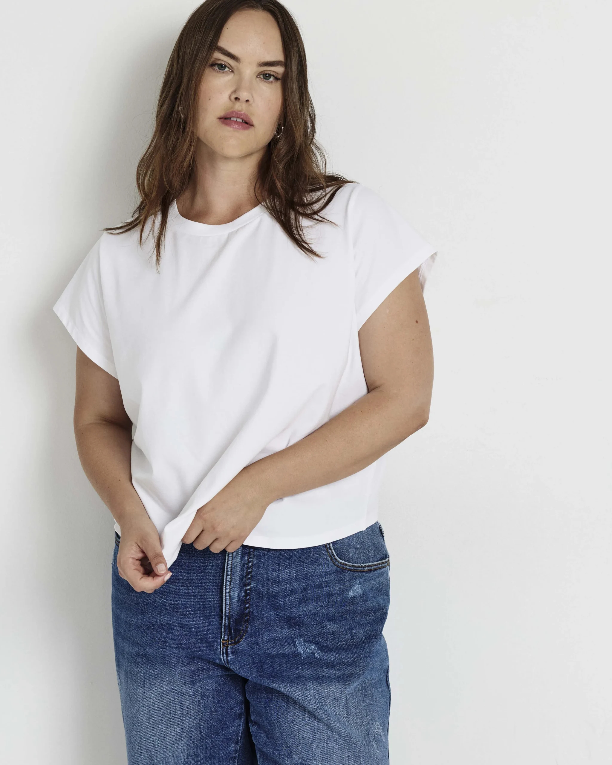 Frenchie Easy Fit Tee White
