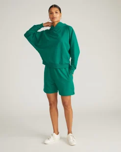 French Terry Pullover Hoodie Aventurine