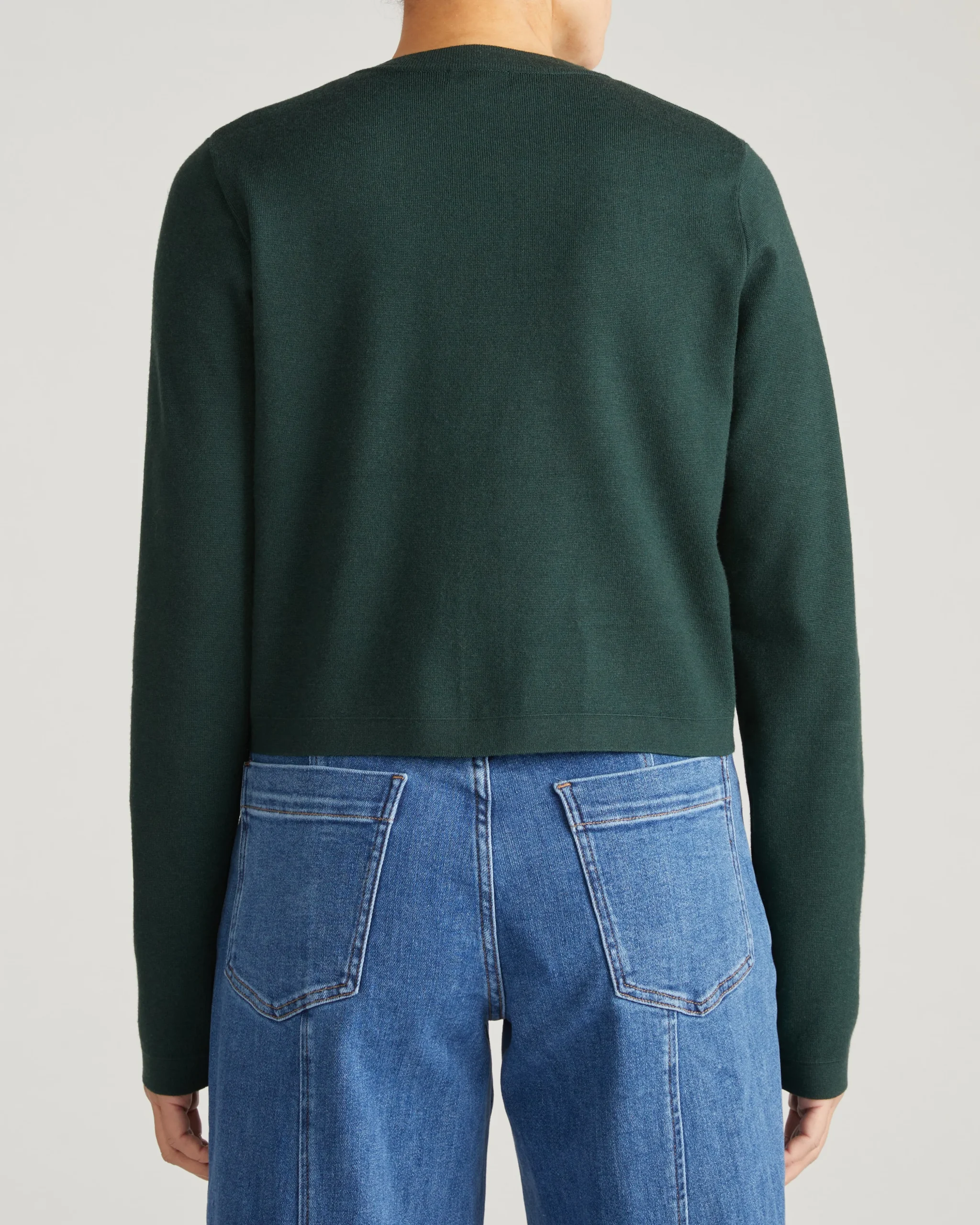 Gabrielle Button-Front Cardigan Forest Green