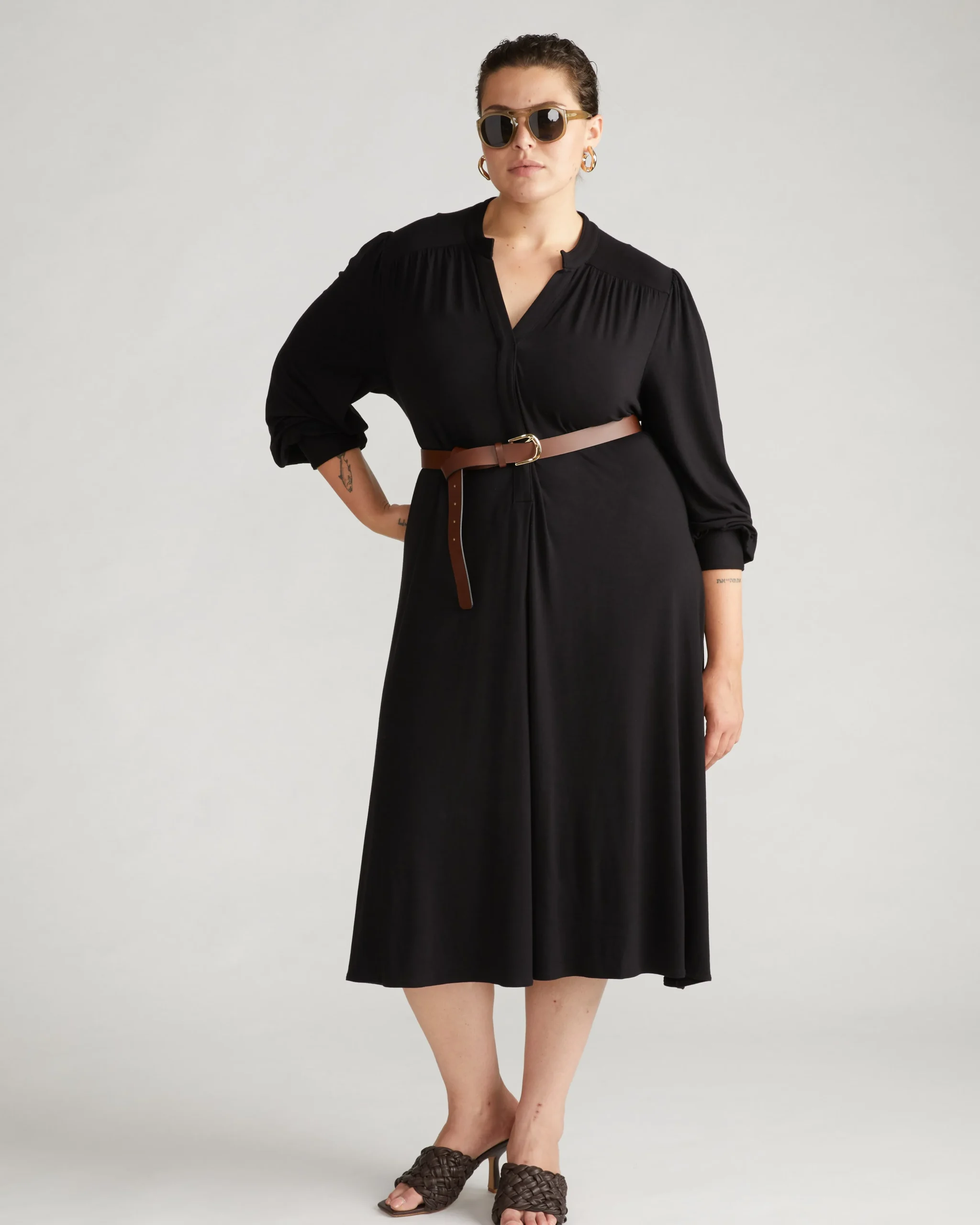 Gramercy Liquid Jersey Dress Black