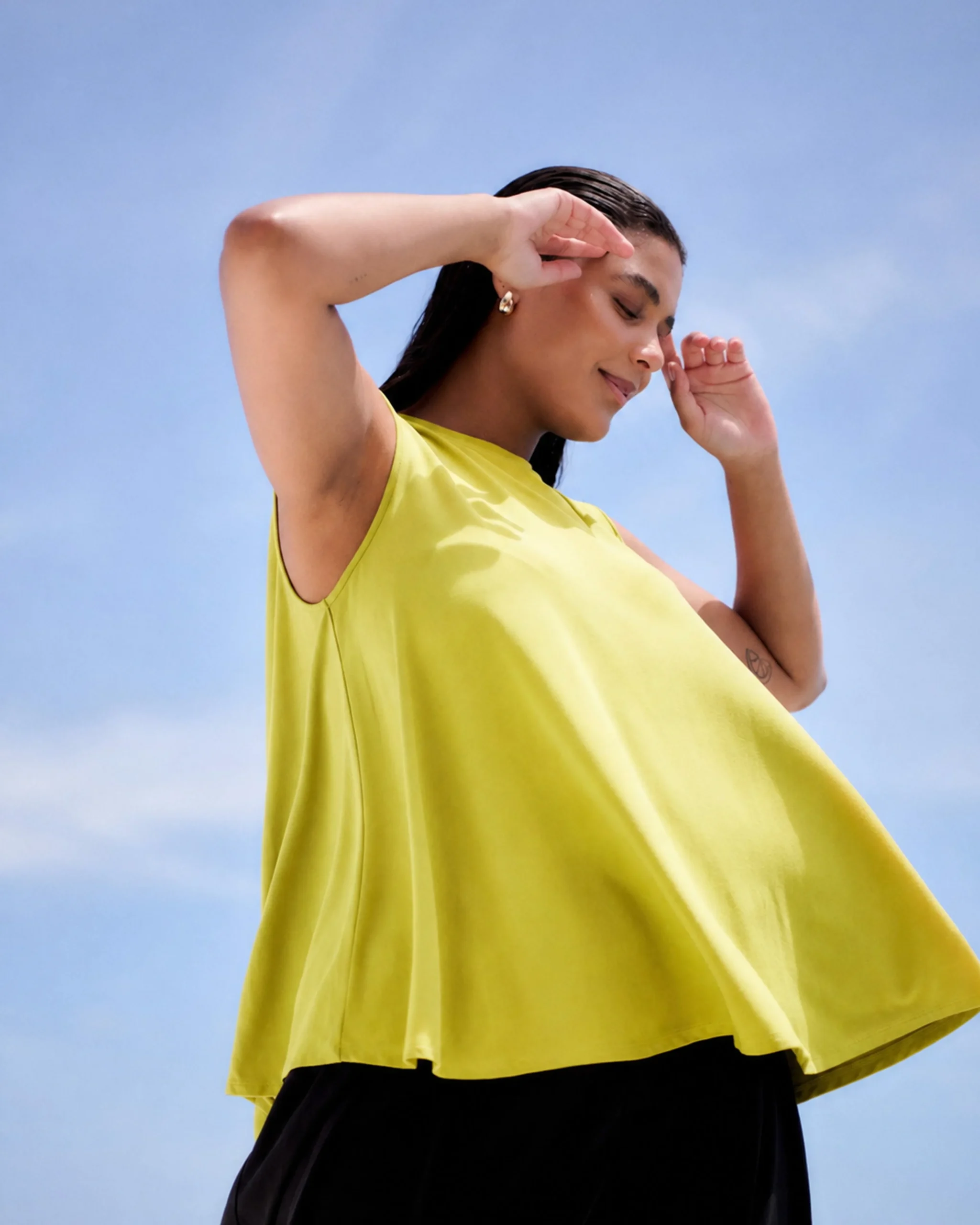 Heatwave Divine Jersey Flared Tank Pomelo