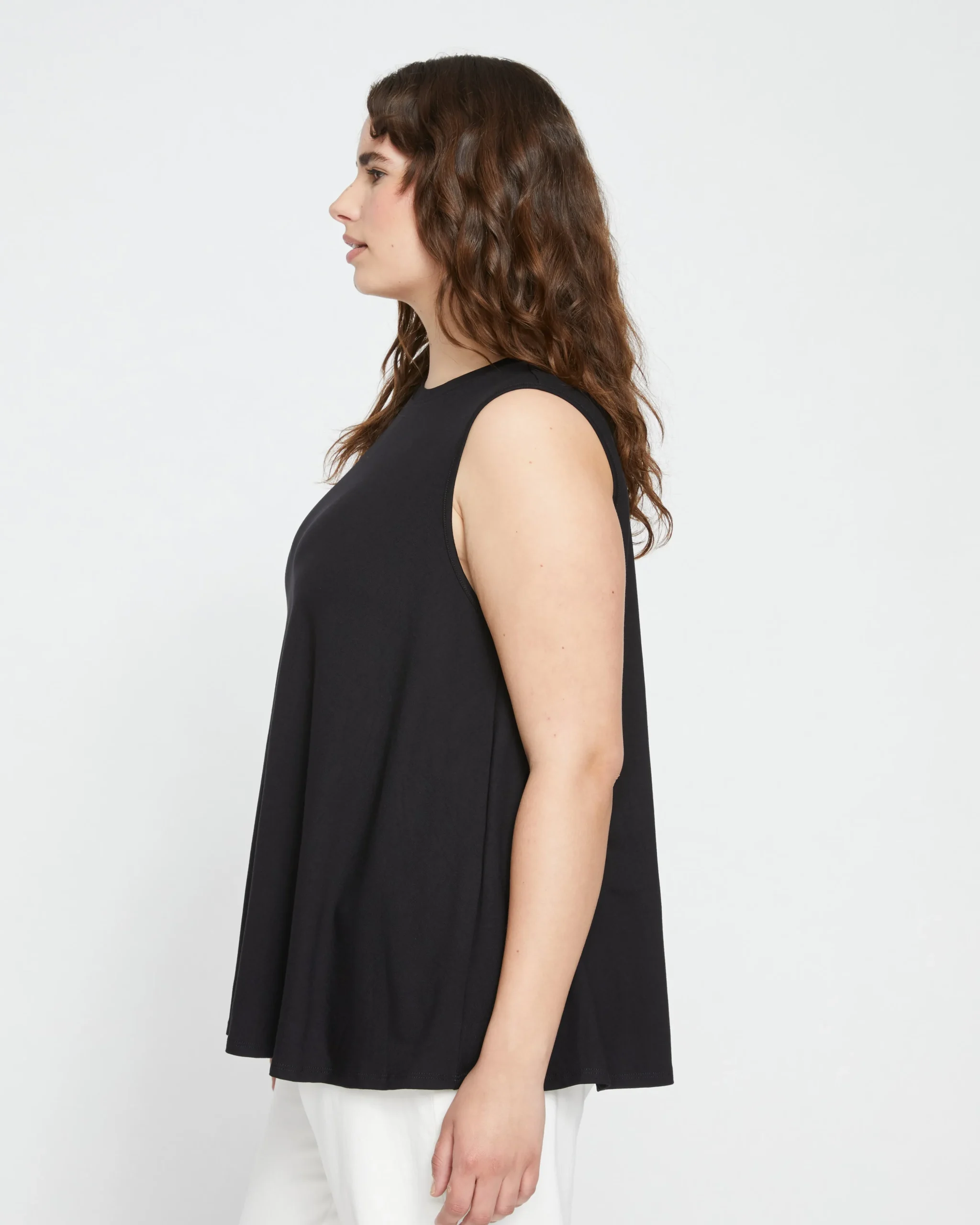 Heatwave Divine Jersey Flared Tank Black