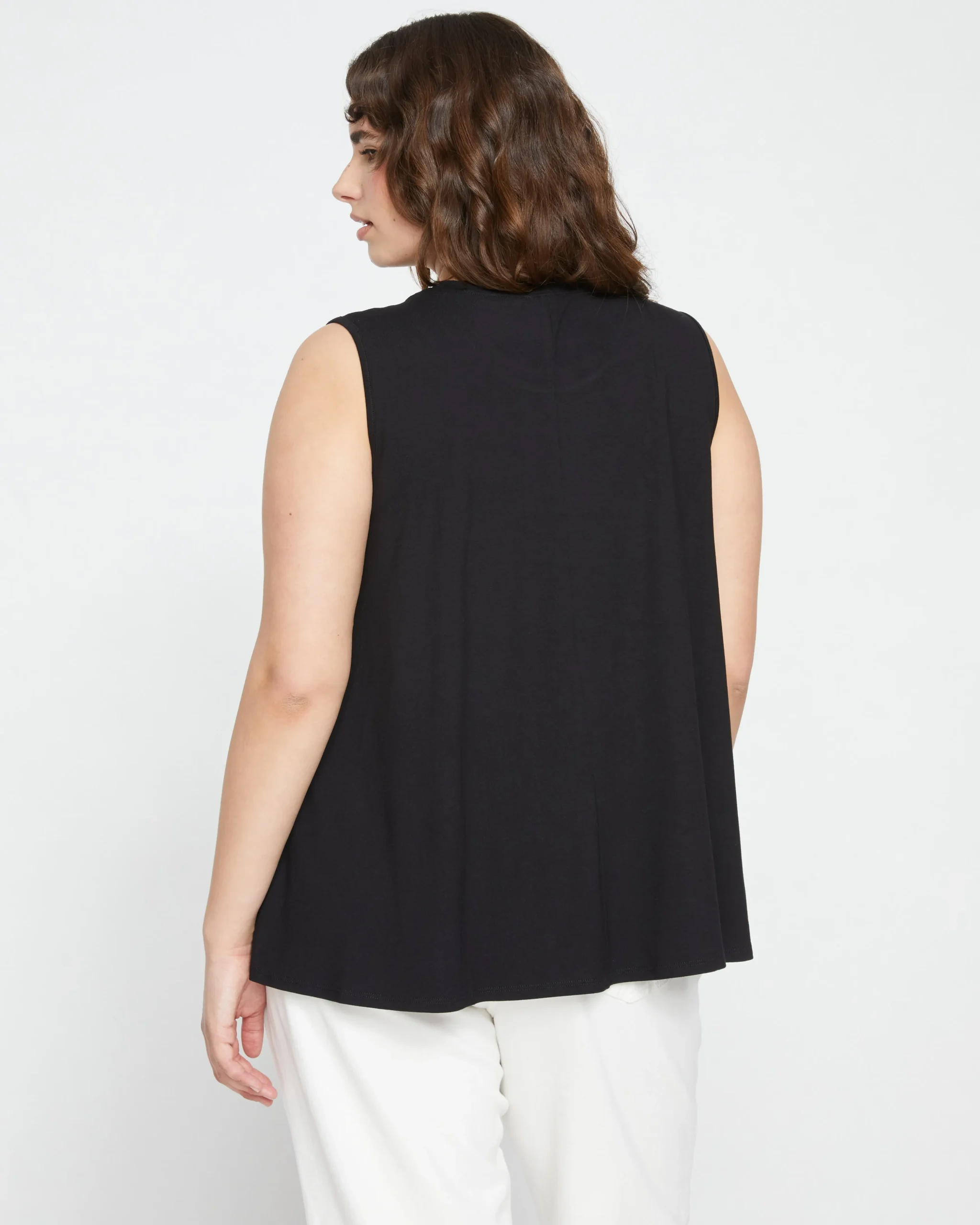 Heatwave Divine Jersey Flared Tank Black