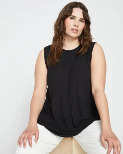 Heatwave Divine Jersey Flared Tank Black