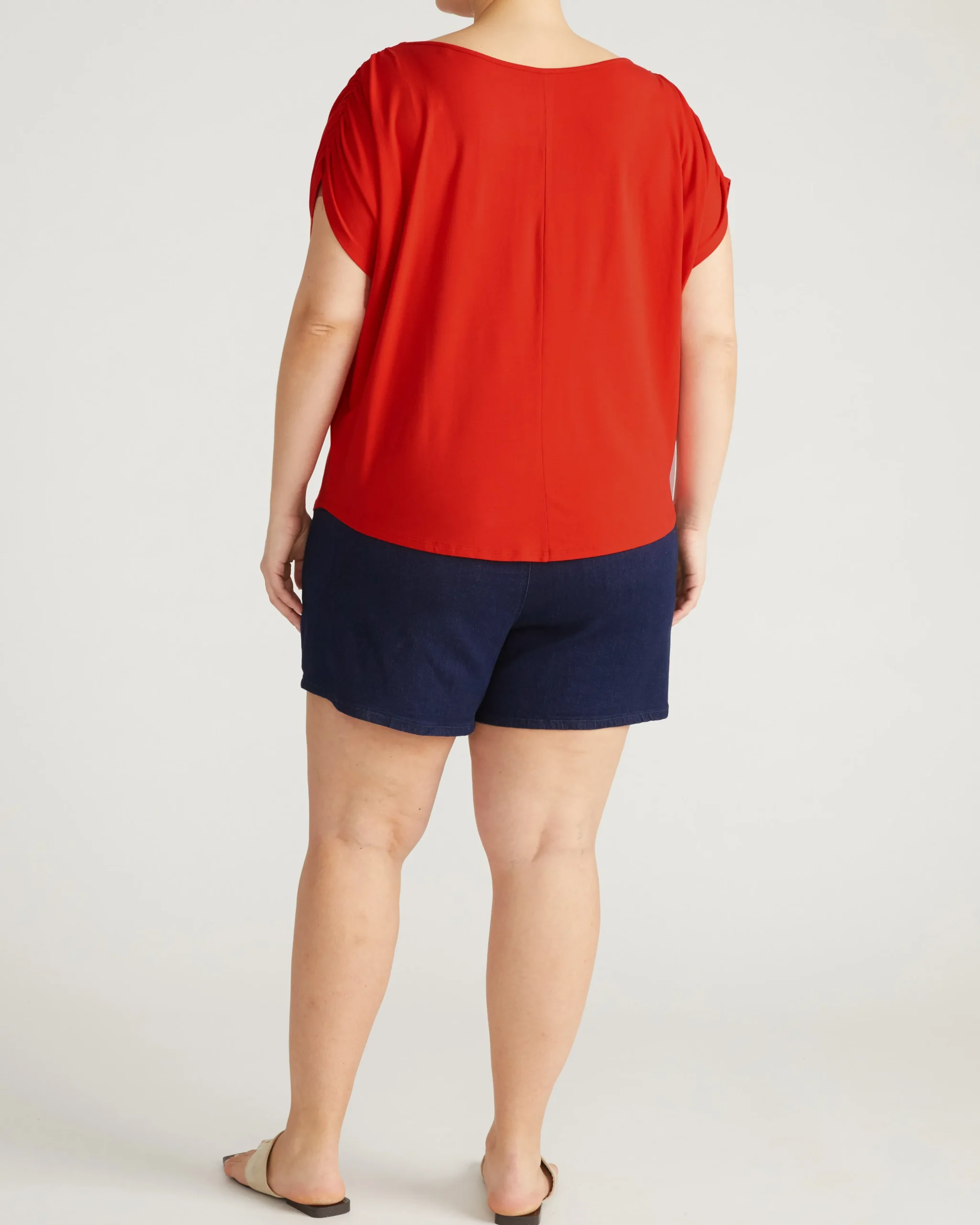 Helena Divine Jersey Gathered Tee Shoreline Sunset