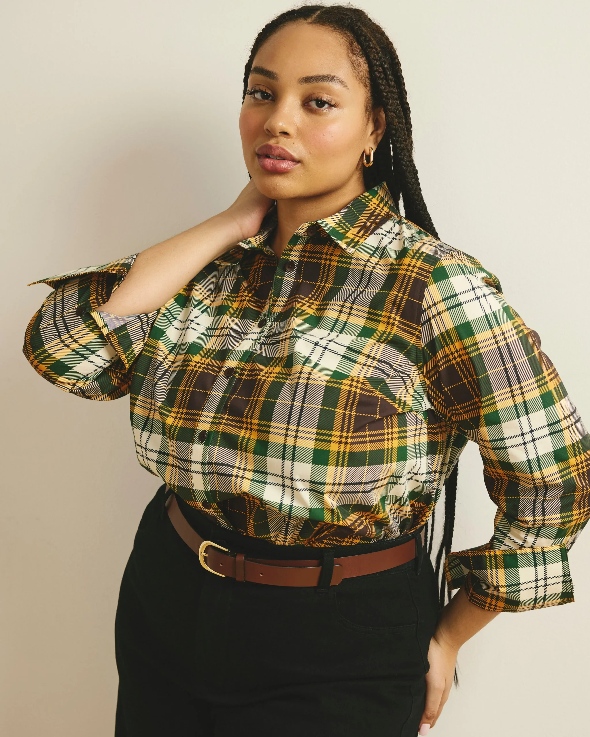 Henning x US Madison Shirt Brown Plaid
