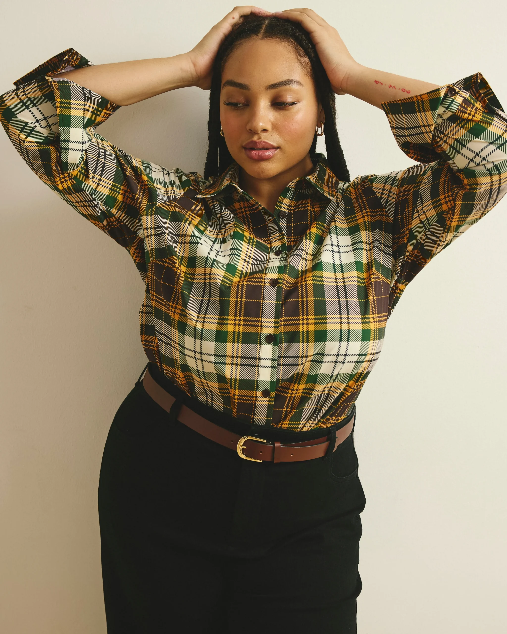 Henning x US Madison Shirt Brown Plaid
