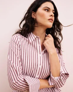 Henning x US Madison Shirt Lilac Multi Stripe